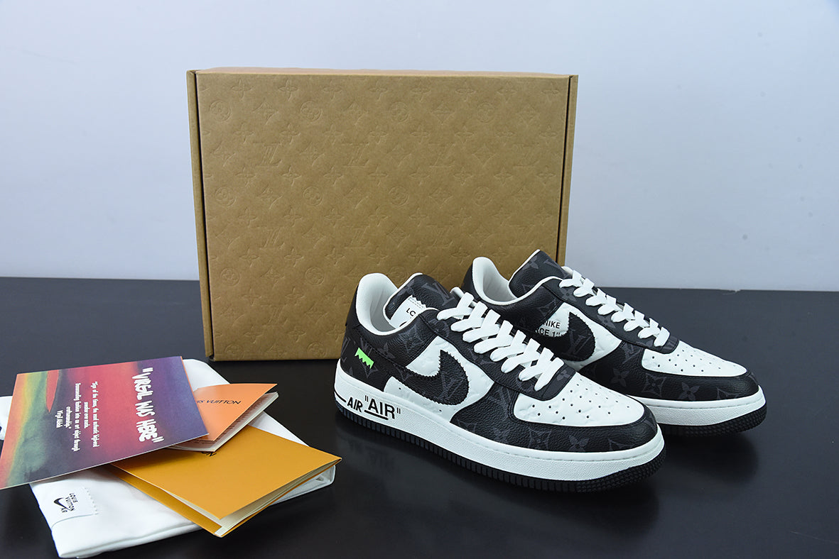 NK AF 1 Low x Louis Vuitton x Off-White "Black White"