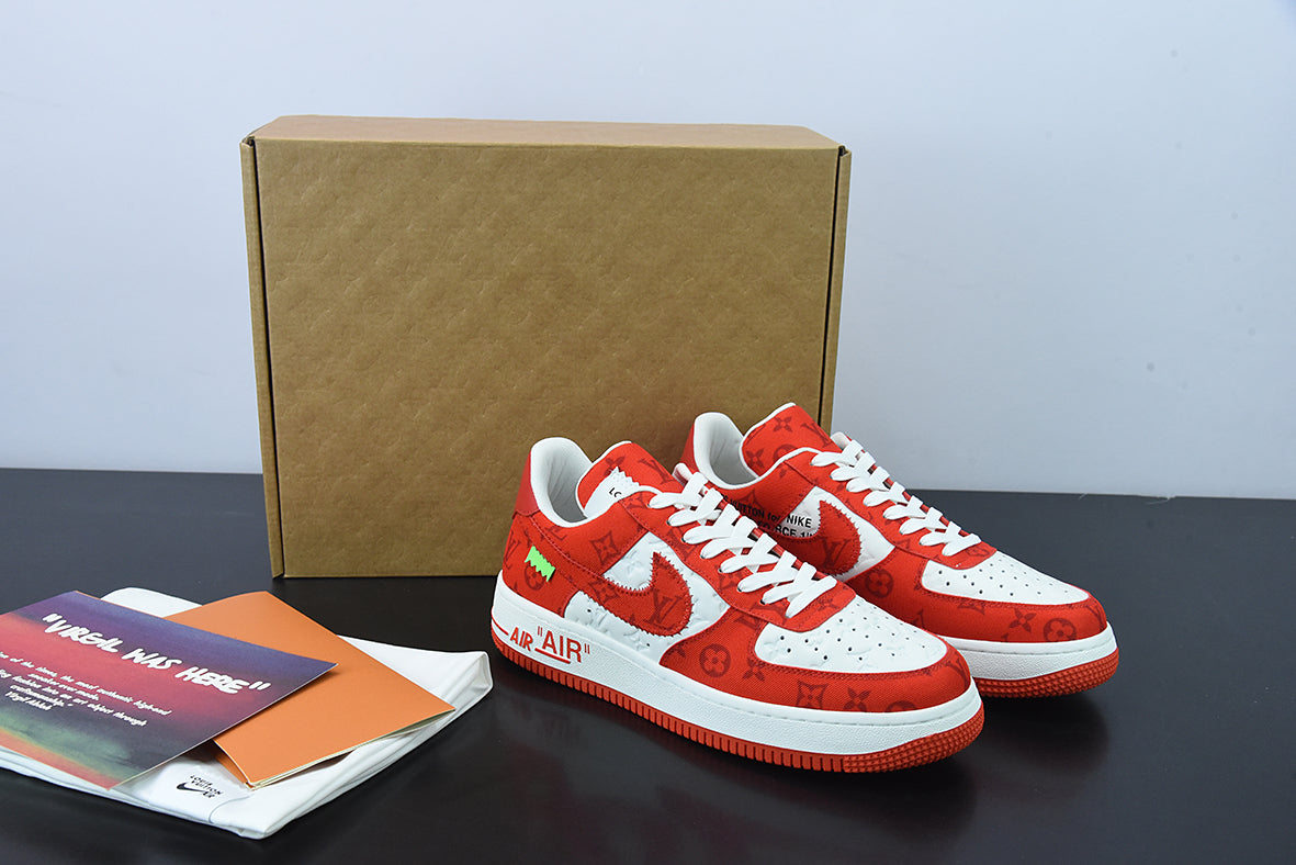 NK AF 1 Low x Louis Vuitton x Off-White "Red"