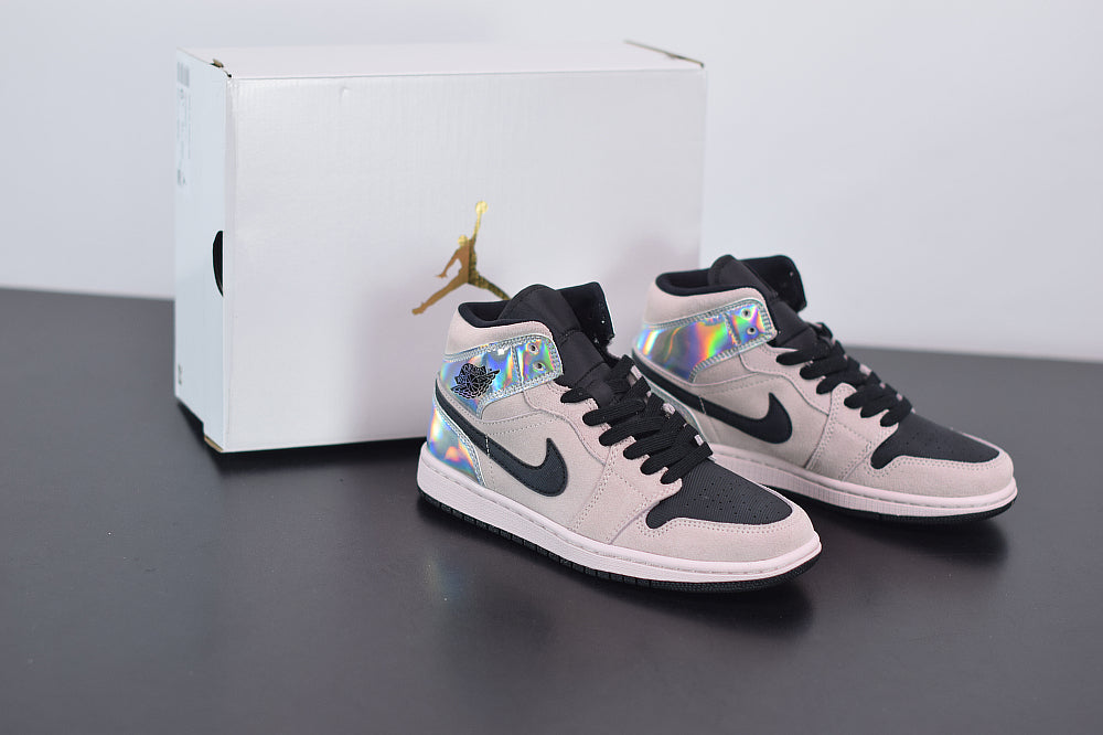 AJ 1 Mid "Dirty Powder Iridescent"