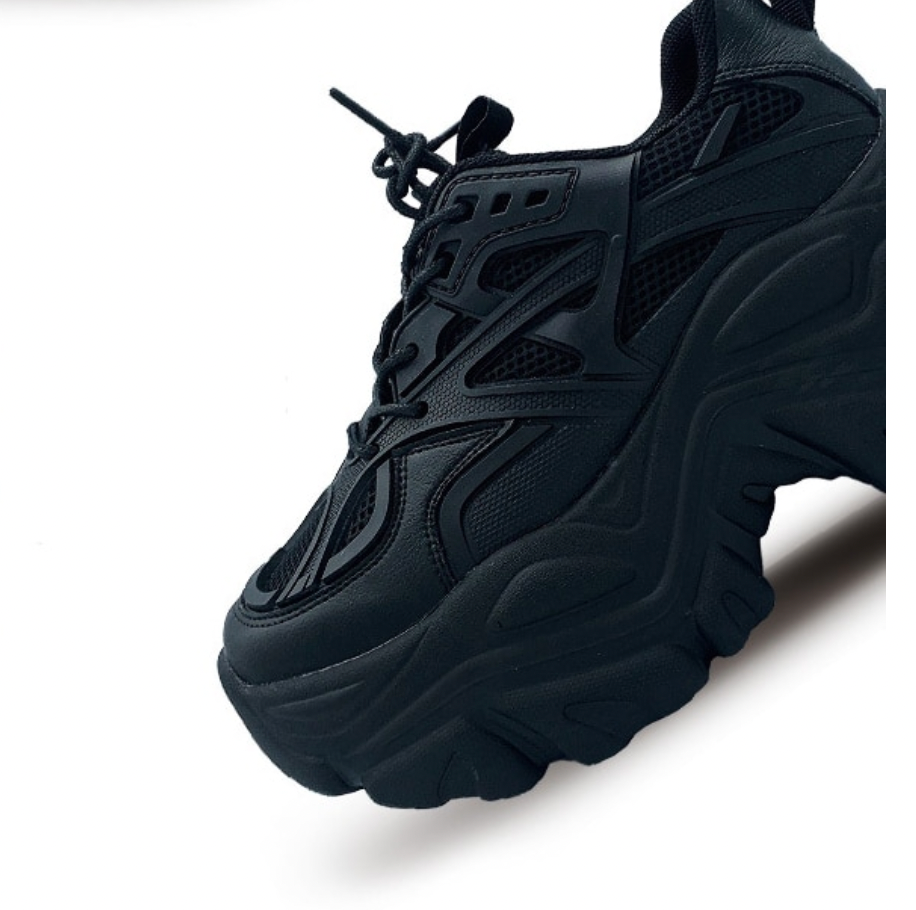 black platform goth sneakers