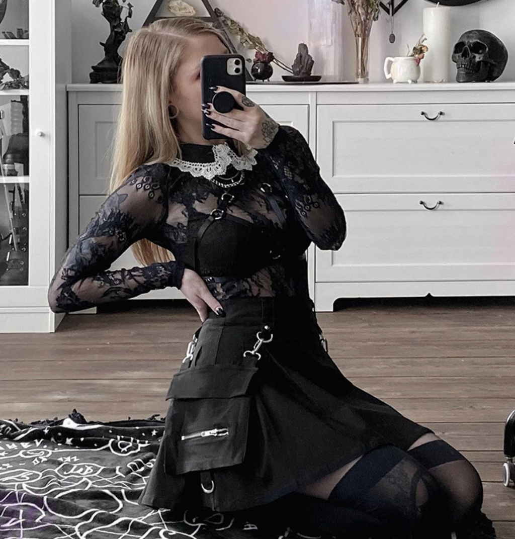 cyber goth skirt