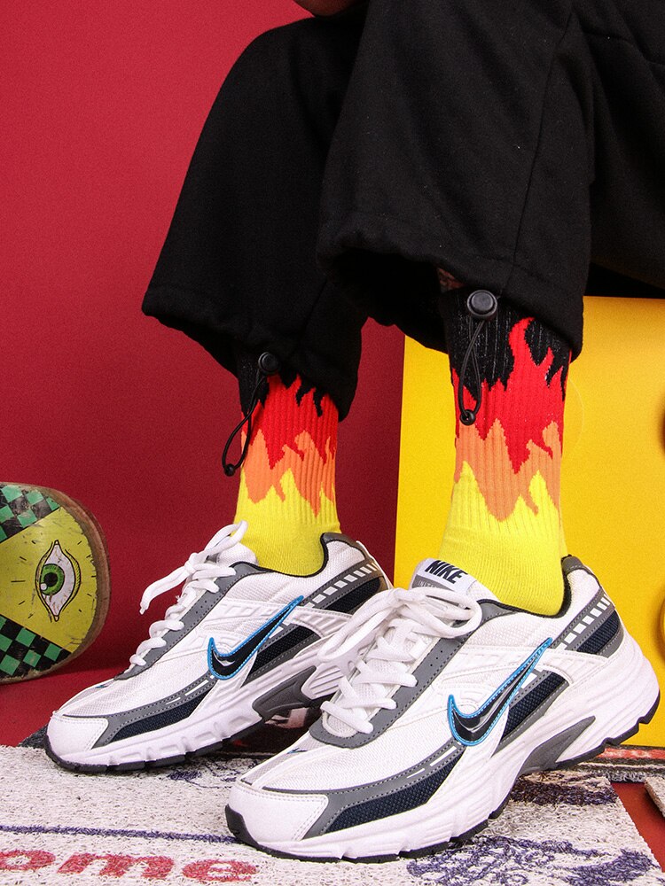 socks with flames
