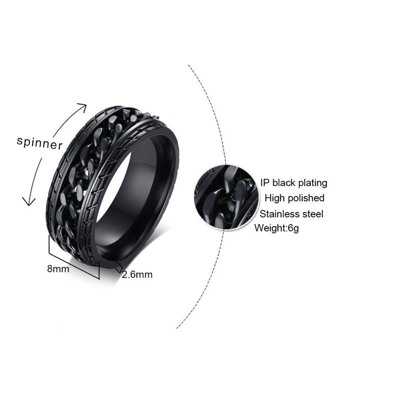 black chain ring