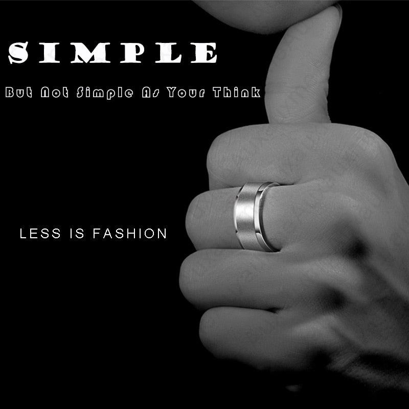 8mm black titanium ring