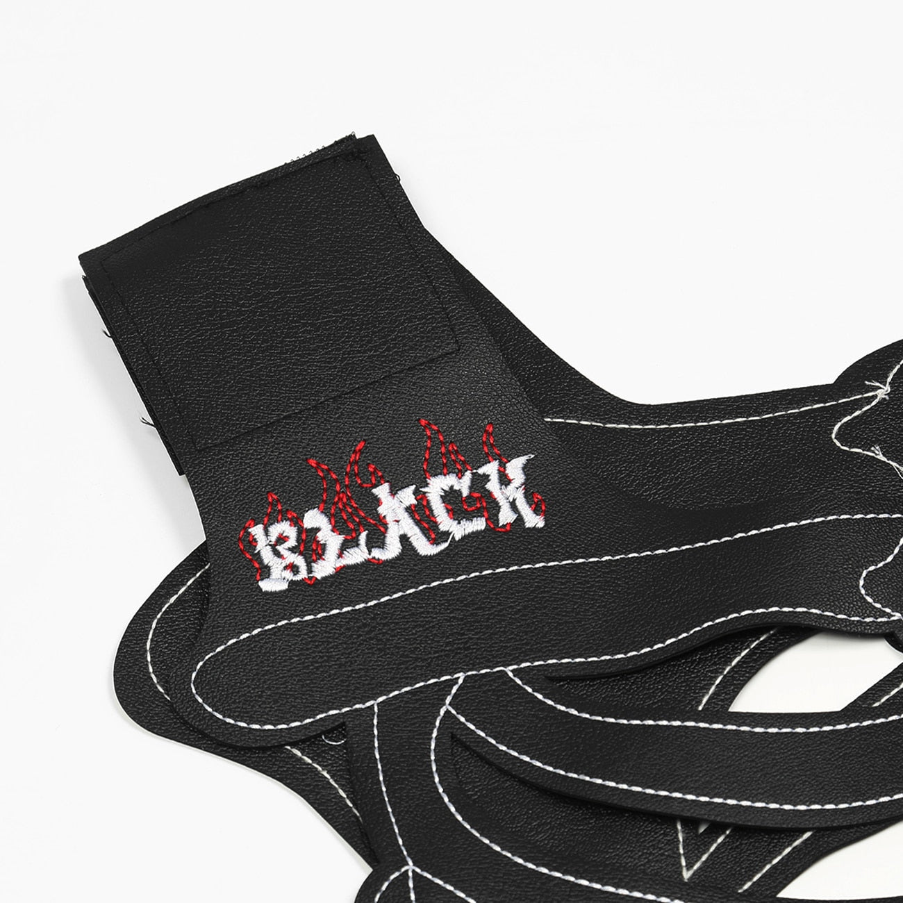 black skeleton work vest