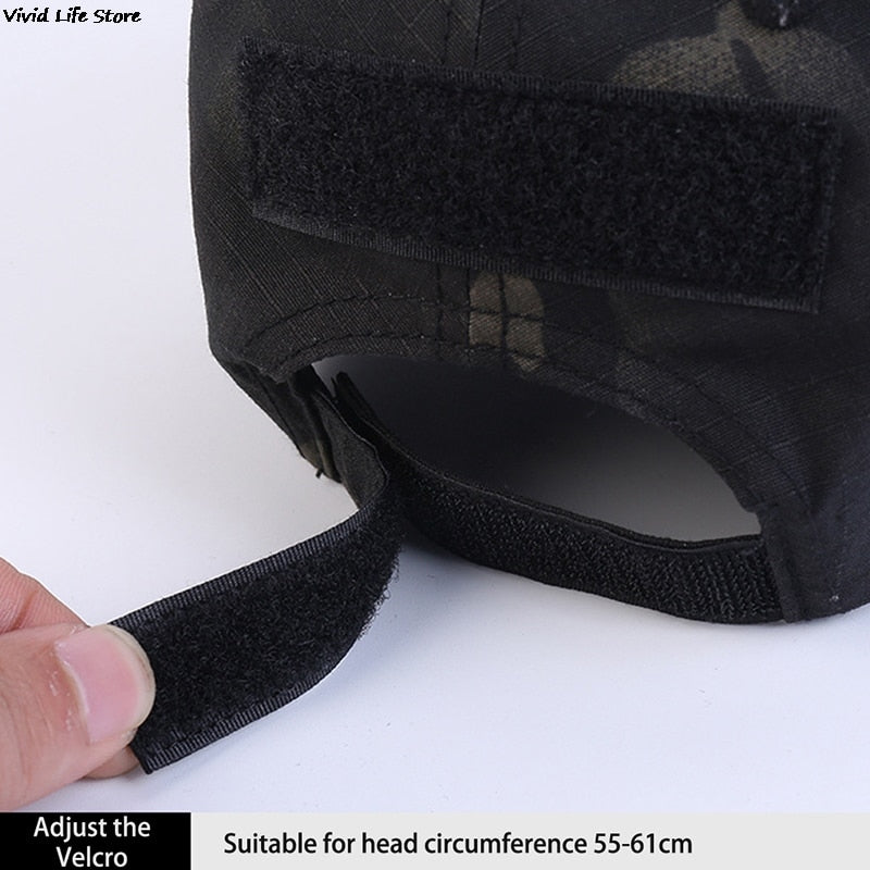 black tactical cap