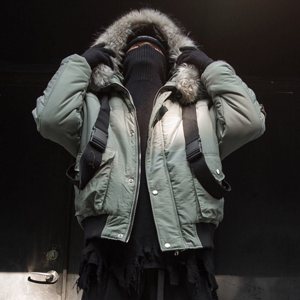 techwear green parka