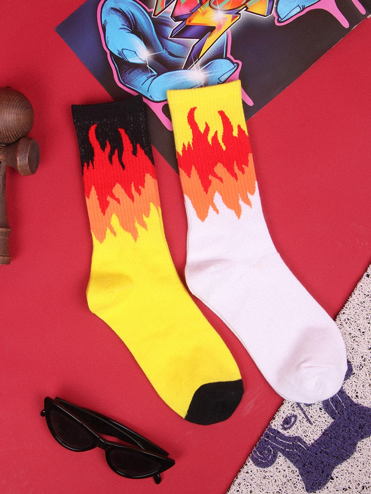 socks with flames