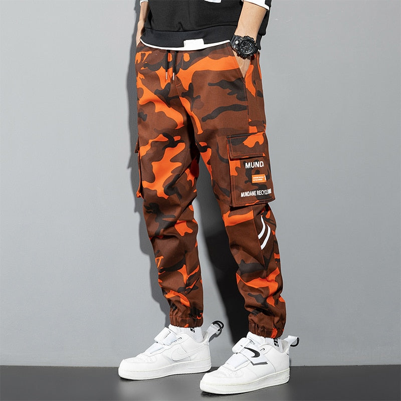 men's camo cargo joggers