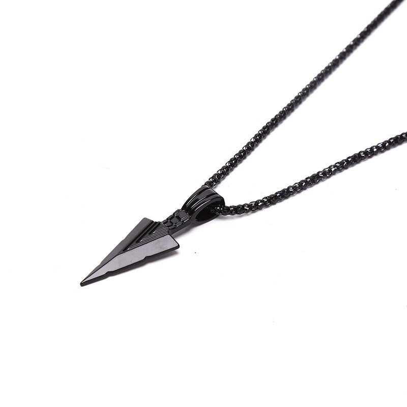 black arrowhead necklace