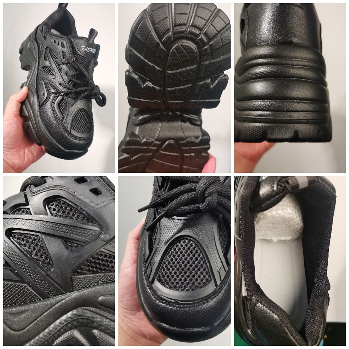 black platform goth sneakers