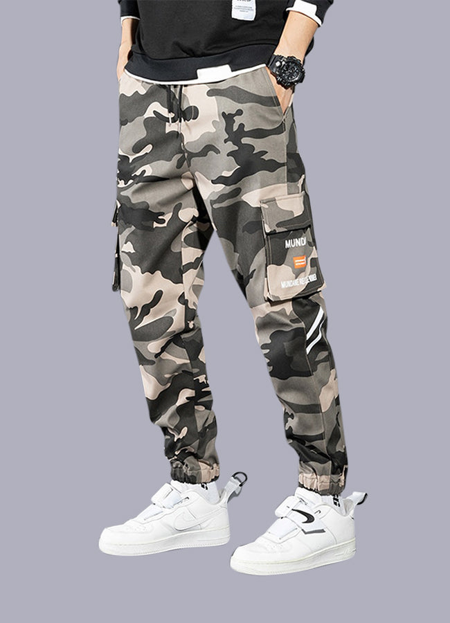 men's camo cargo joggers