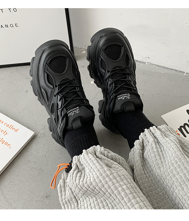 black platform goth sneakers