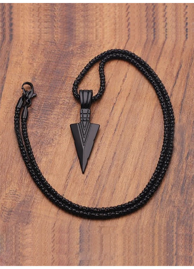 black arrowhead necklace