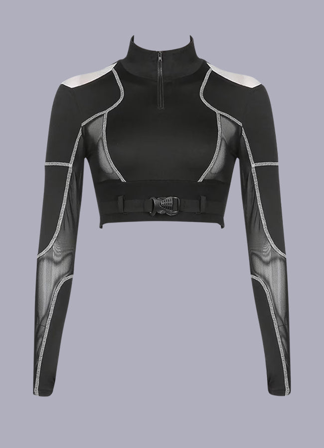 futuristic crop top