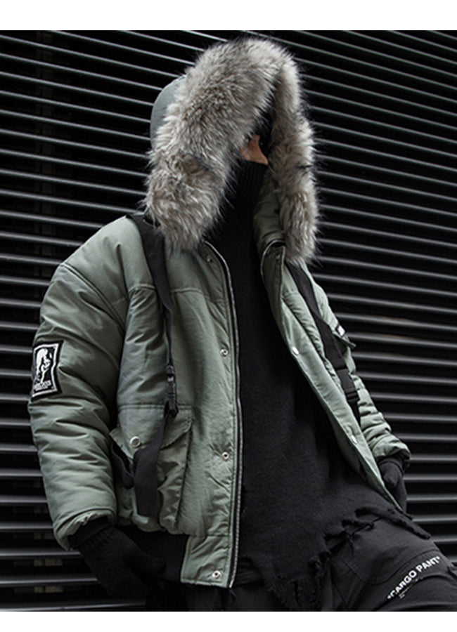 techwear green parka