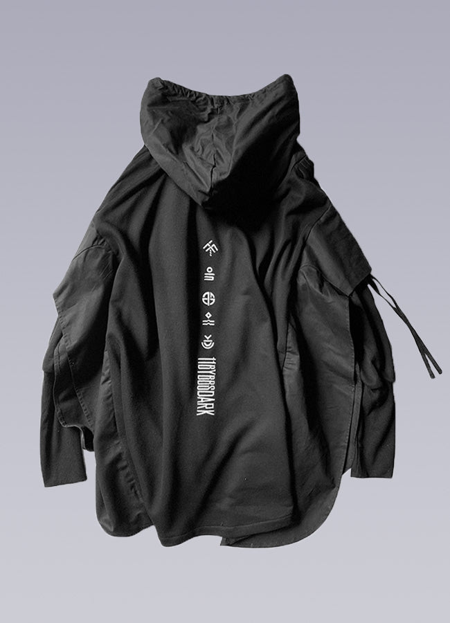 men's streetwear black hoodie