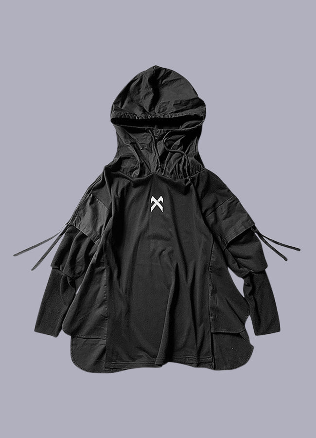 men's streetwear black hoodie