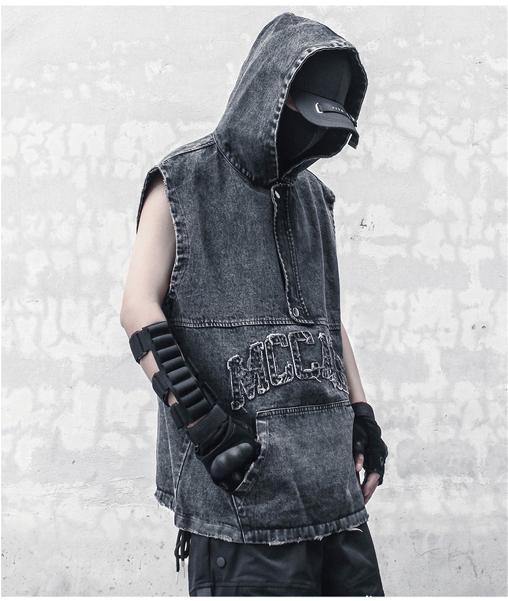 men's tank top with hood