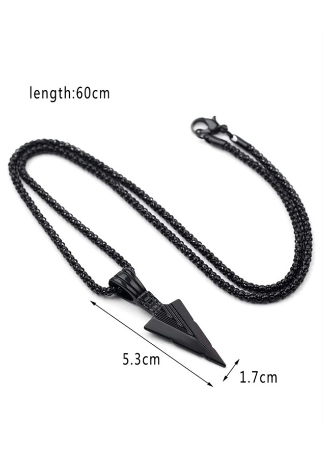 black arrowhead necklace